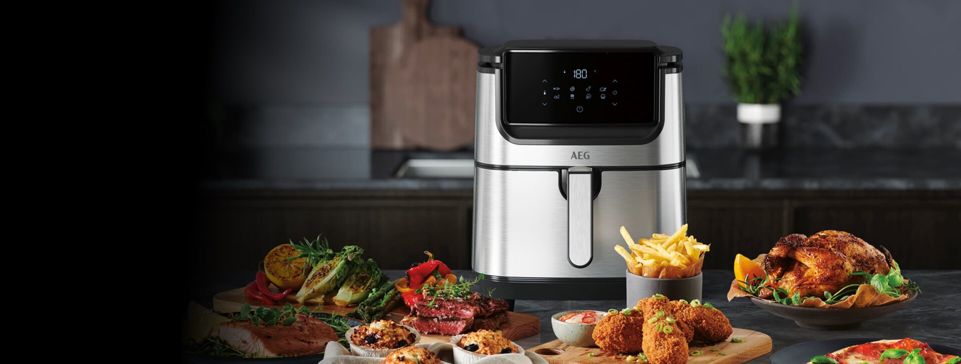 AEG Airfryer σε πάγκο κουζίνας