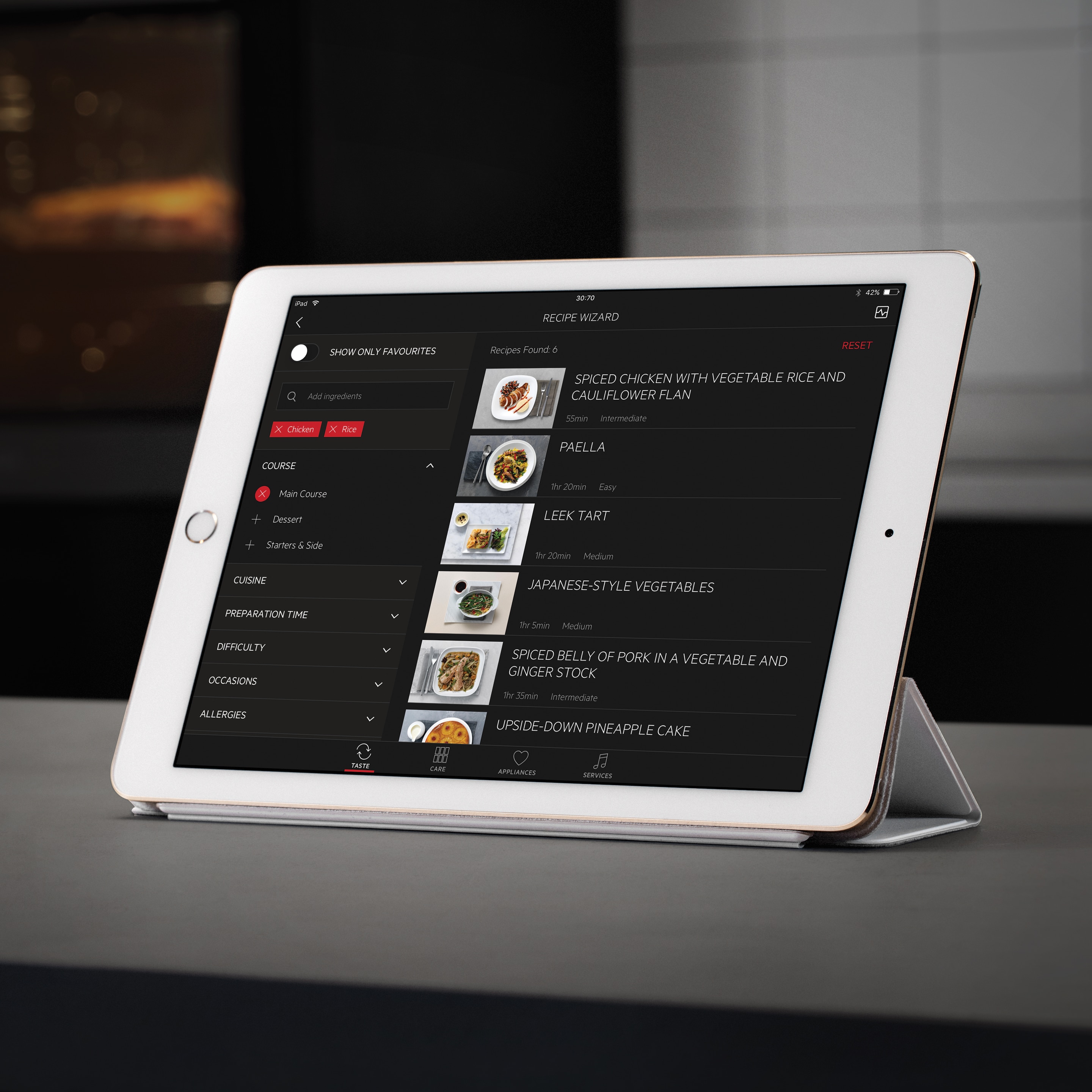 Η εφαρμογή My AEG σε ένα iPad